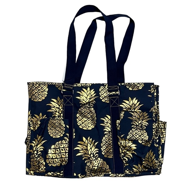 NGIL Large Metallic Gold Pineapple Tote NWT - Picture 1 of 8